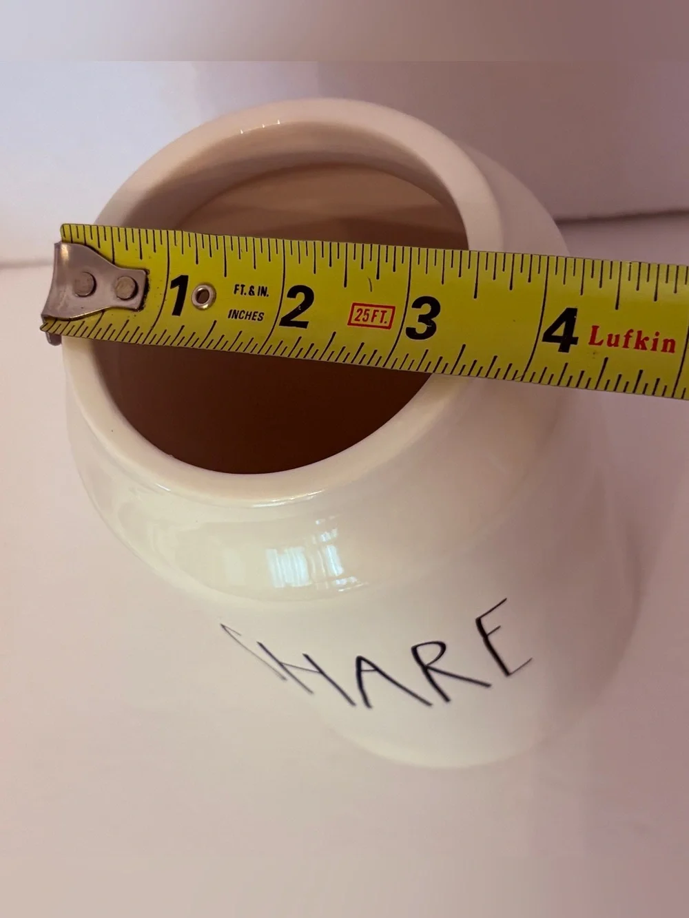 Rae Dunn Artisan Collection by Magenta “SHARE” Ceramic Canister with Suction Lid